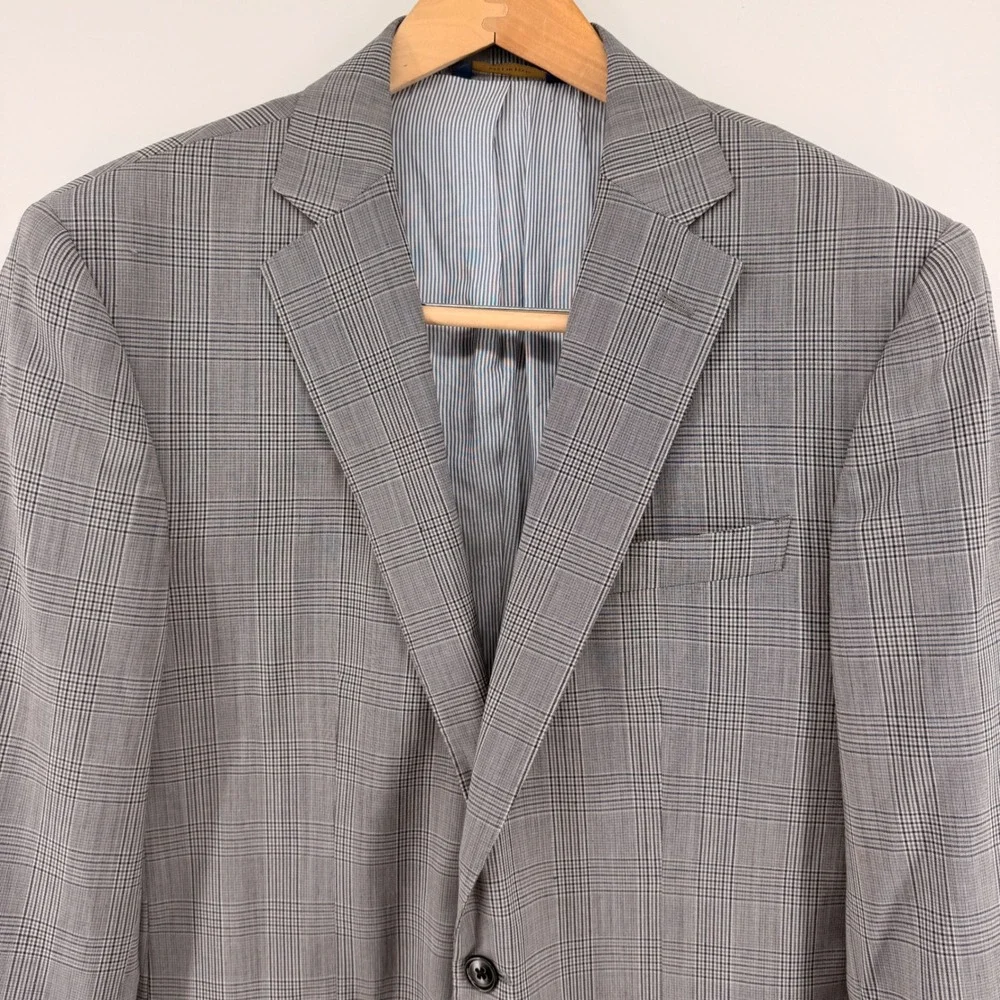 Brooks‎ Brothers Blazer Mens 41R Grey Explorer Regent Glen Plaid Wool Sport Coat